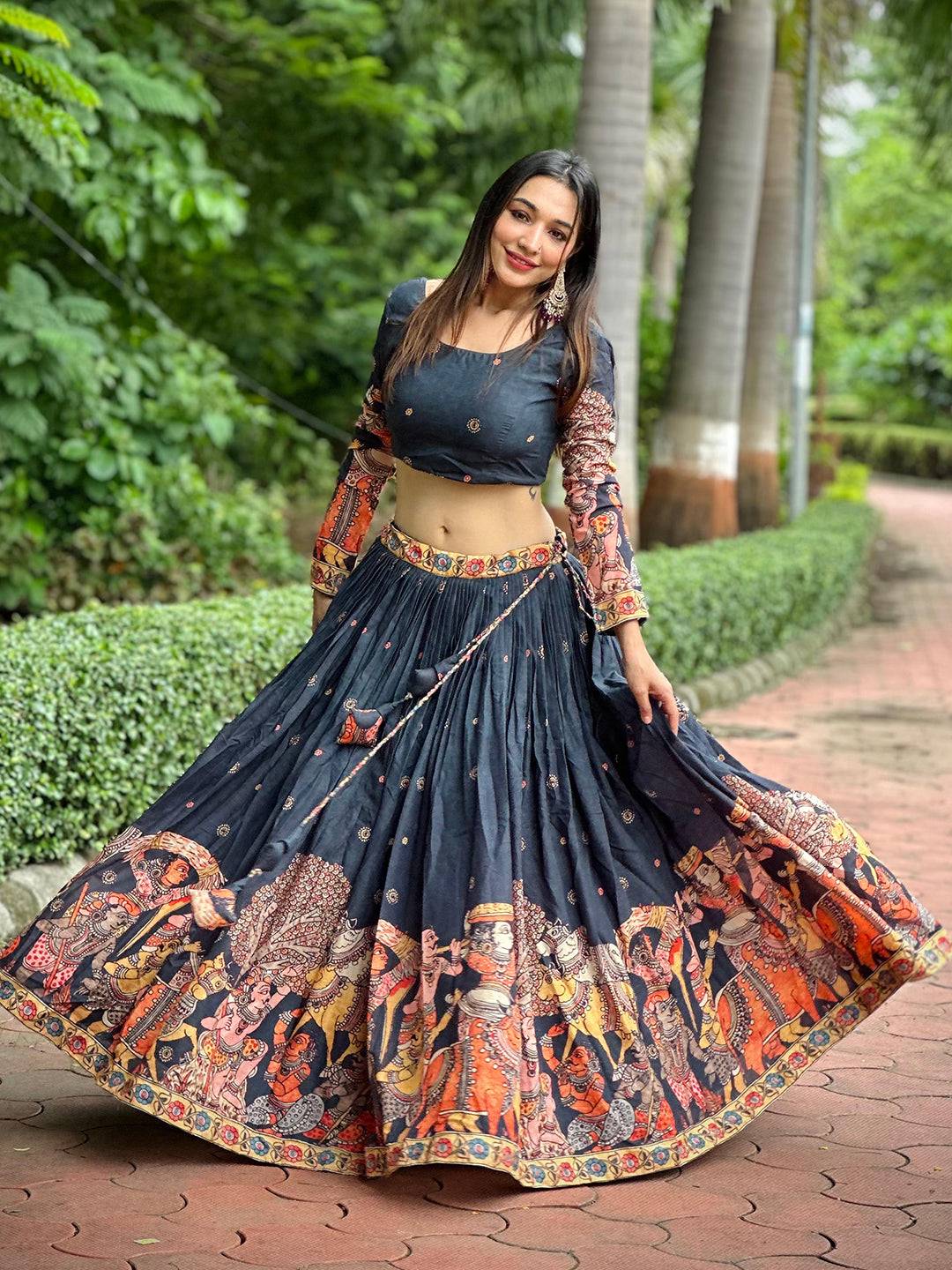 Kalamkari lehenga choli best sale