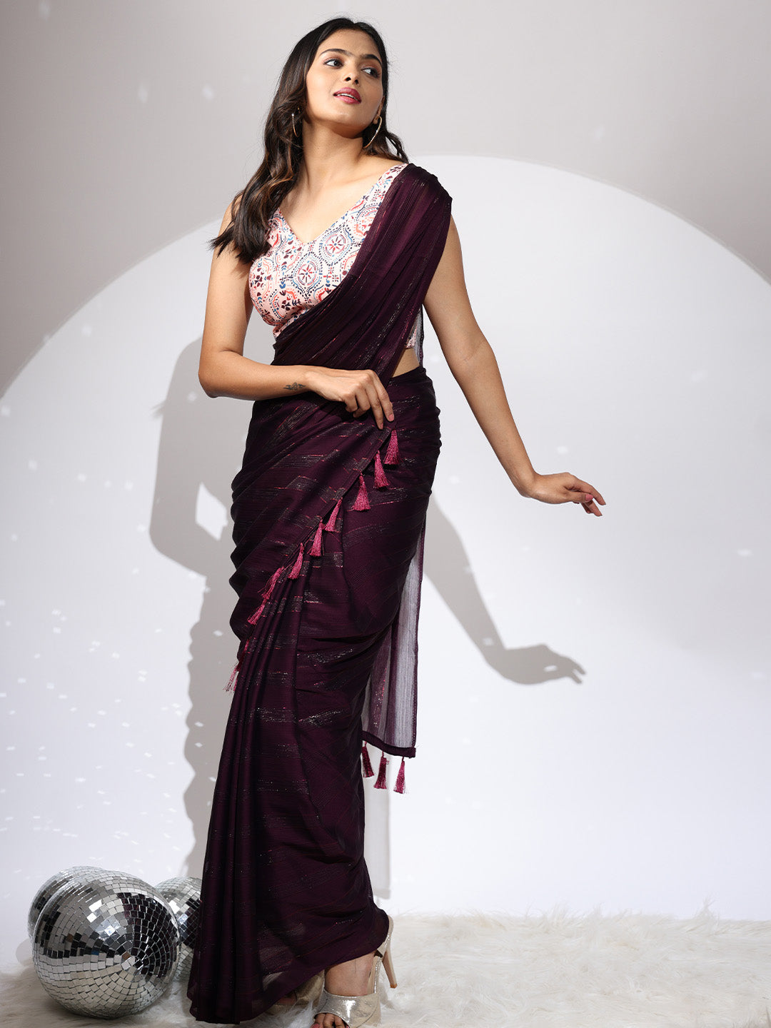 Pure chiffon party wear sarees best sale