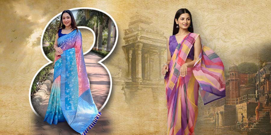 Women in vibrant sarees celebrating diverse Indian heritage.