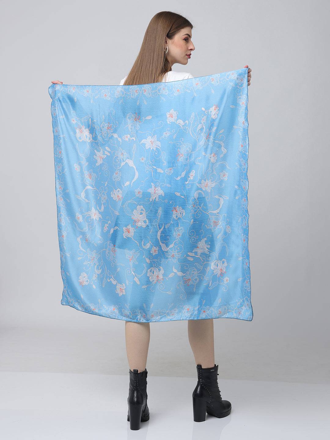 Azure Blossom Scarf