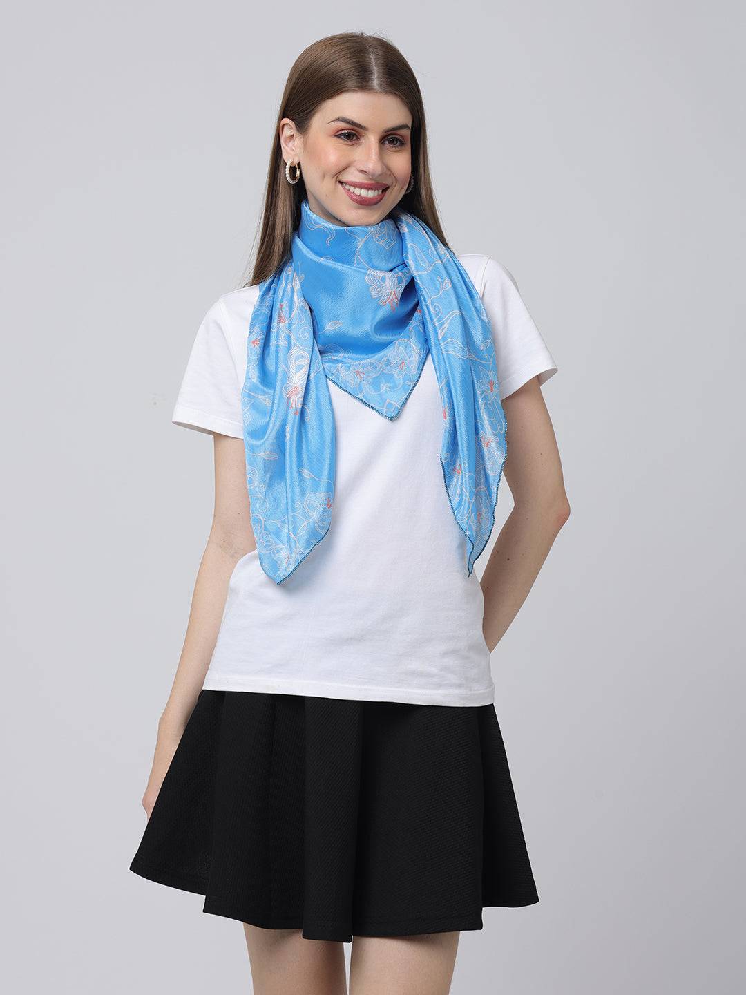 Azure Blossom Scarf