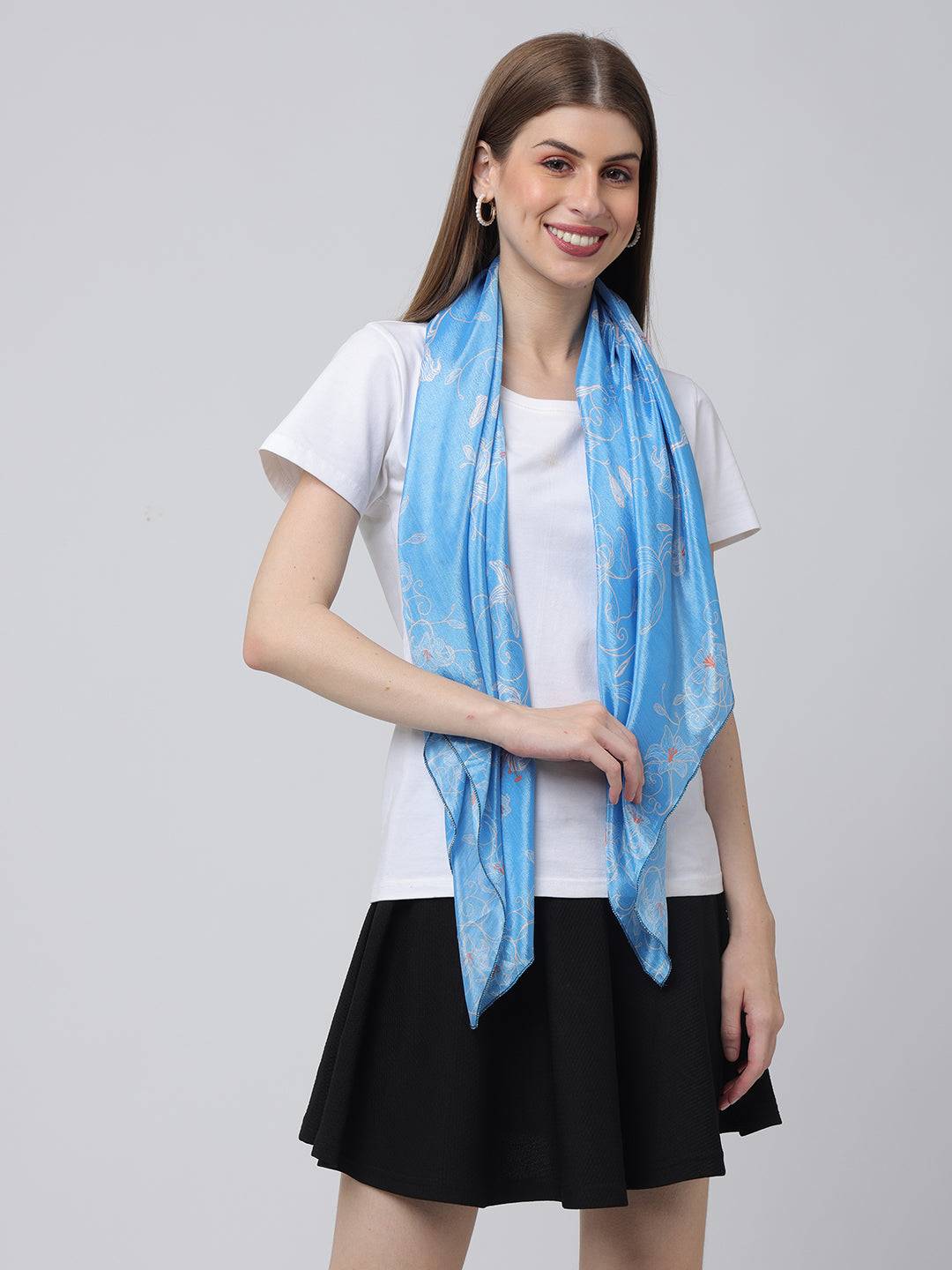 Azure Blossom Scarf