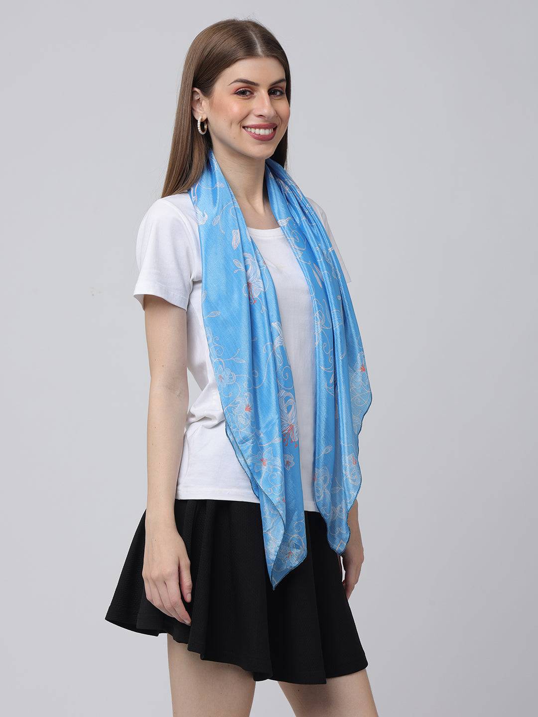 Azure Blossom Scarf