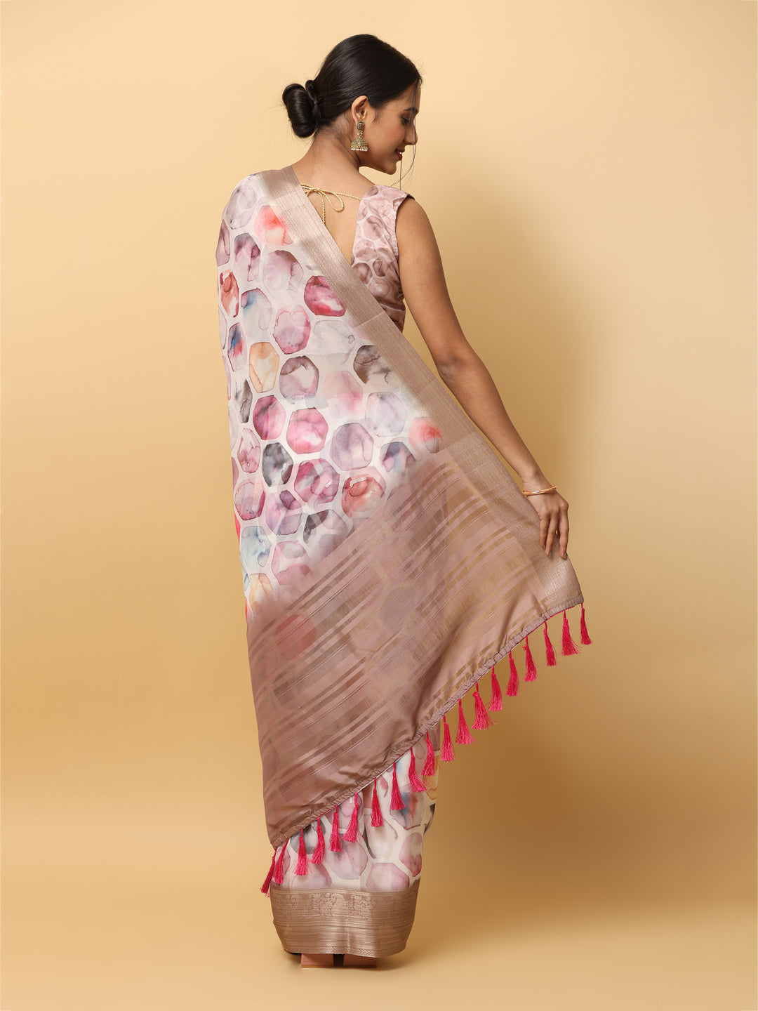  Soft Orgenza With Digital Print Party Wear Saree