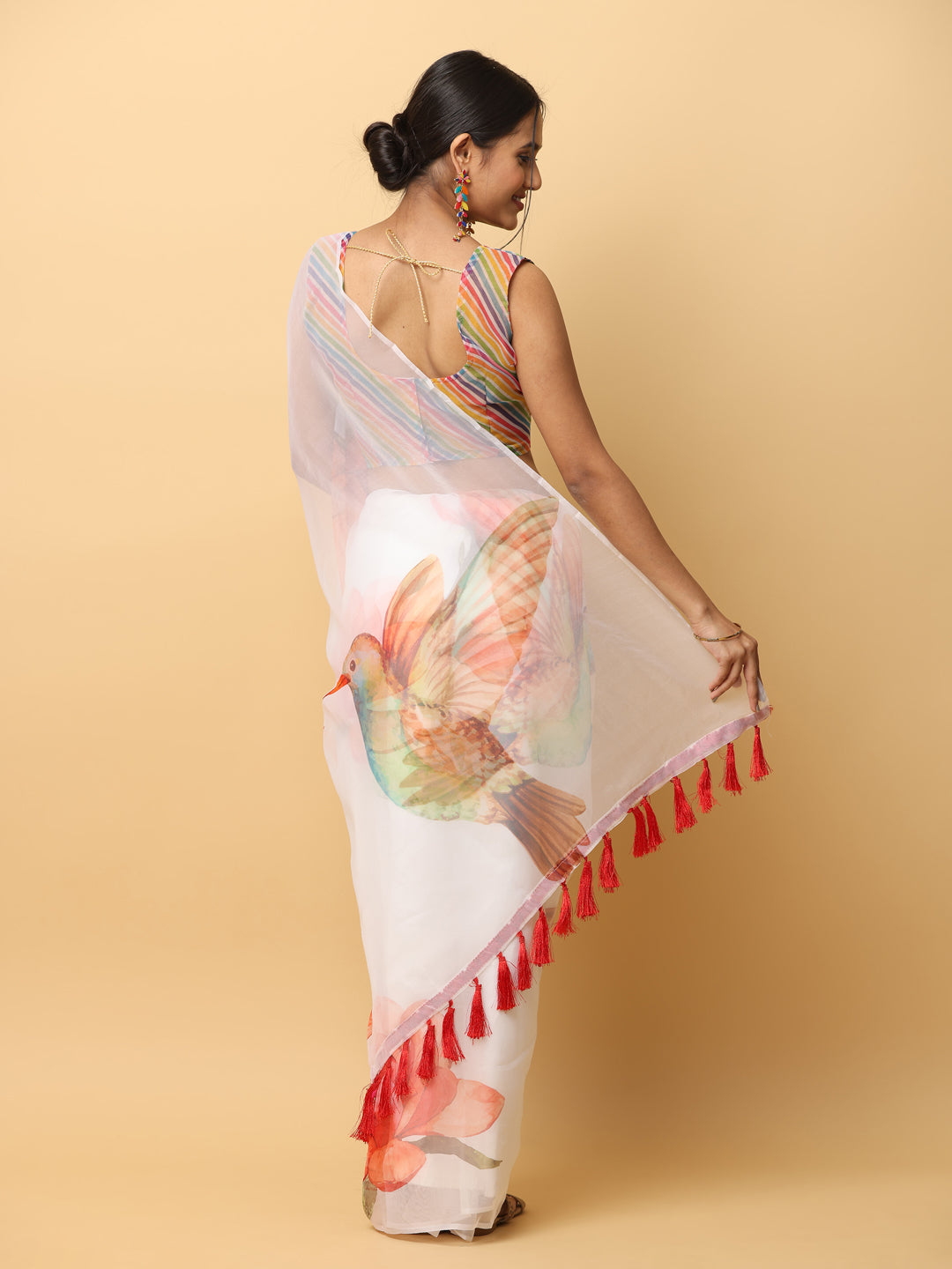 Soft Orgenza Digital Print Party Wear Saree 