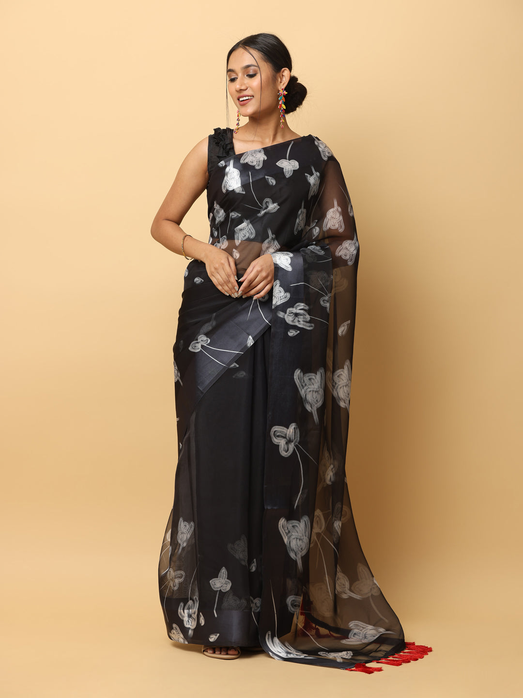 Soft Orgenza Digital Print Party Wear Saree