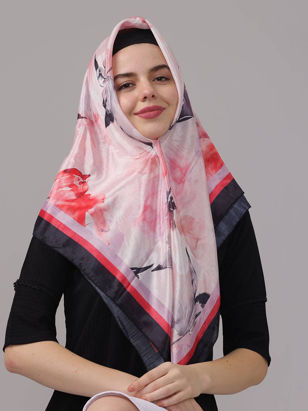 Floral Camellia Pink Scarf