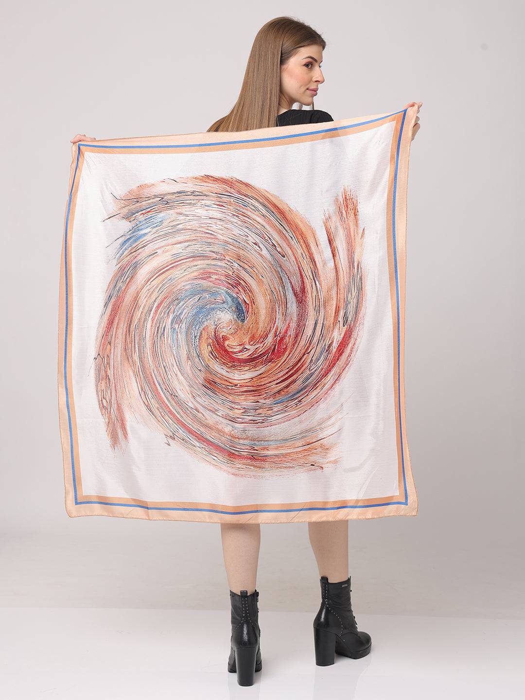 Vibrant Swirl Symphony Scarf