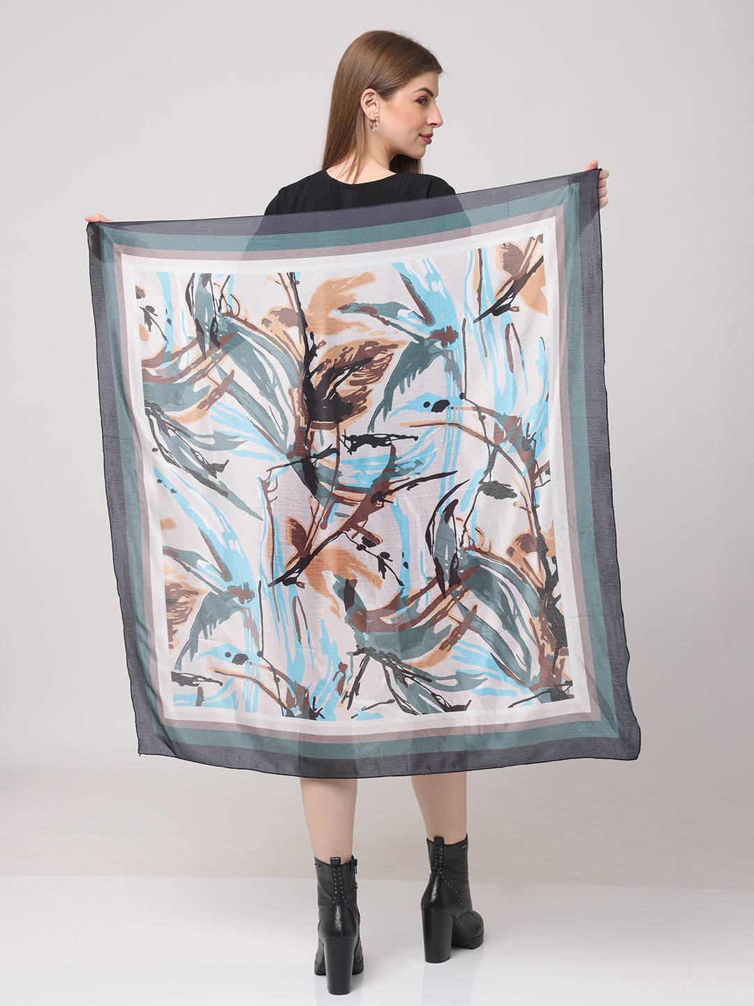 Abstract Brushstroke Square Scarf