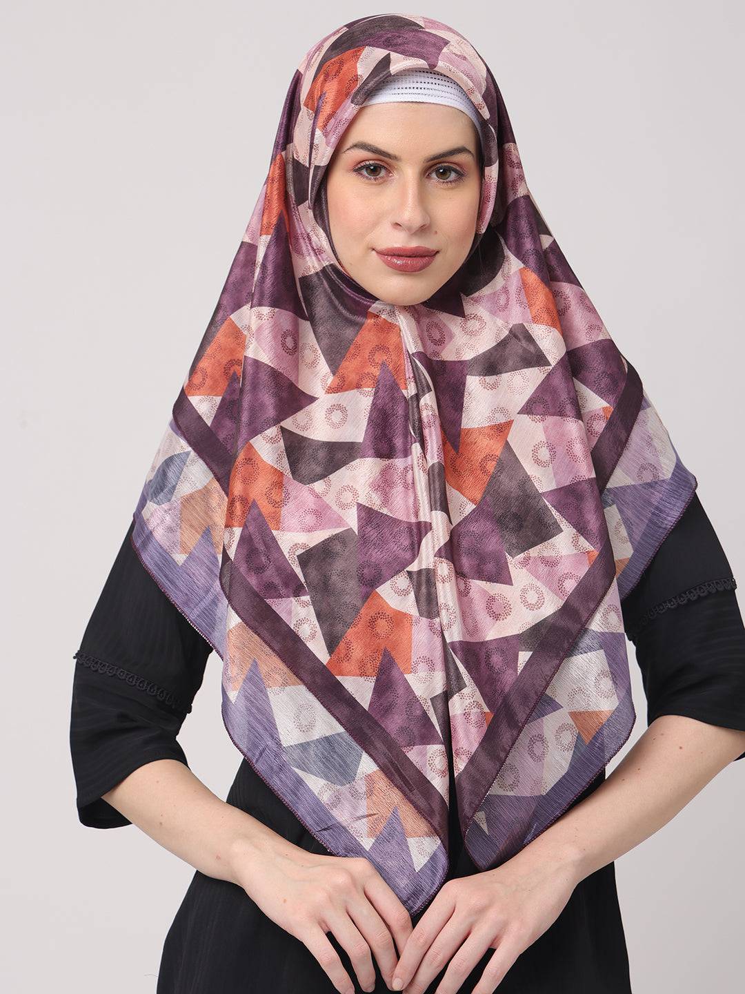 Vibrant Geometric Patterned Scarf