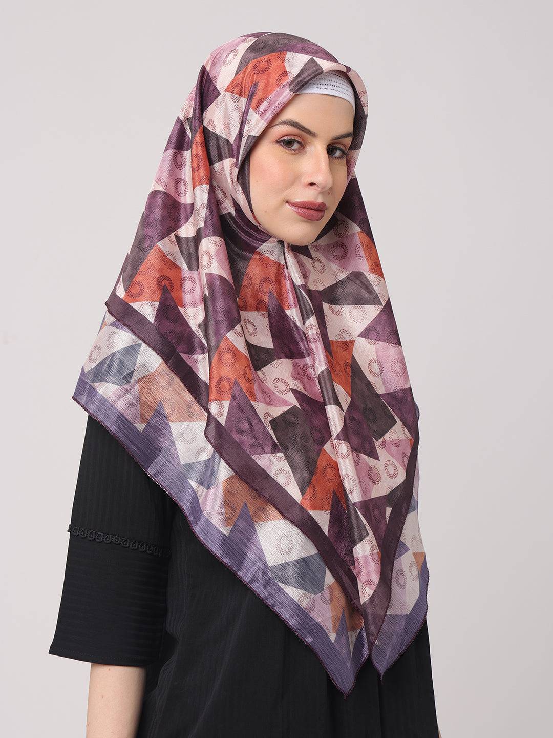 Vibrant Geometric Patterned Scarf