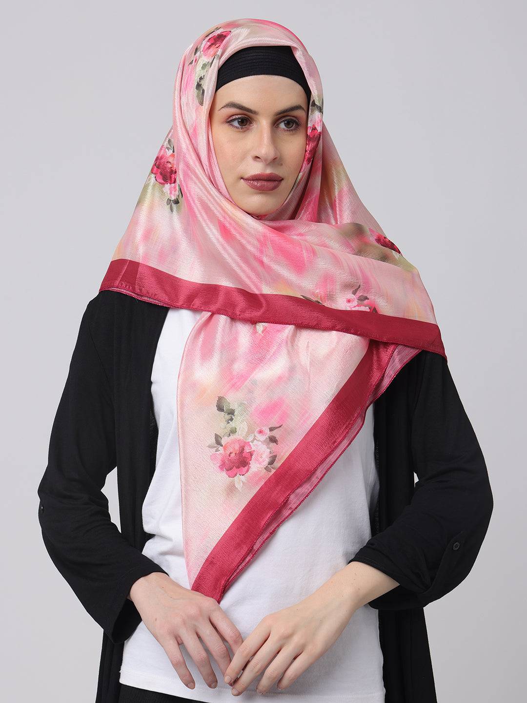 Dreamy Pink Floral Scarf