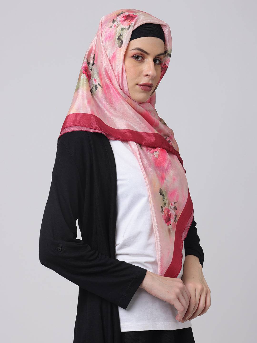 Dreamy Pink Floral Scarf