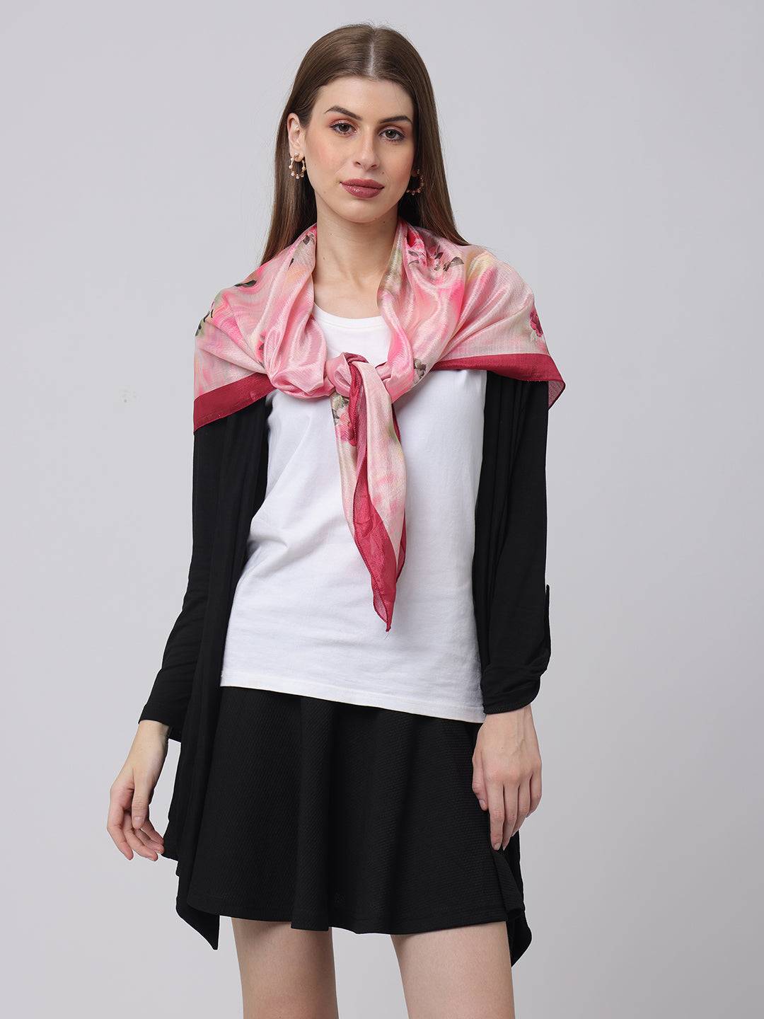 Dreamy Pink Floral Scarf