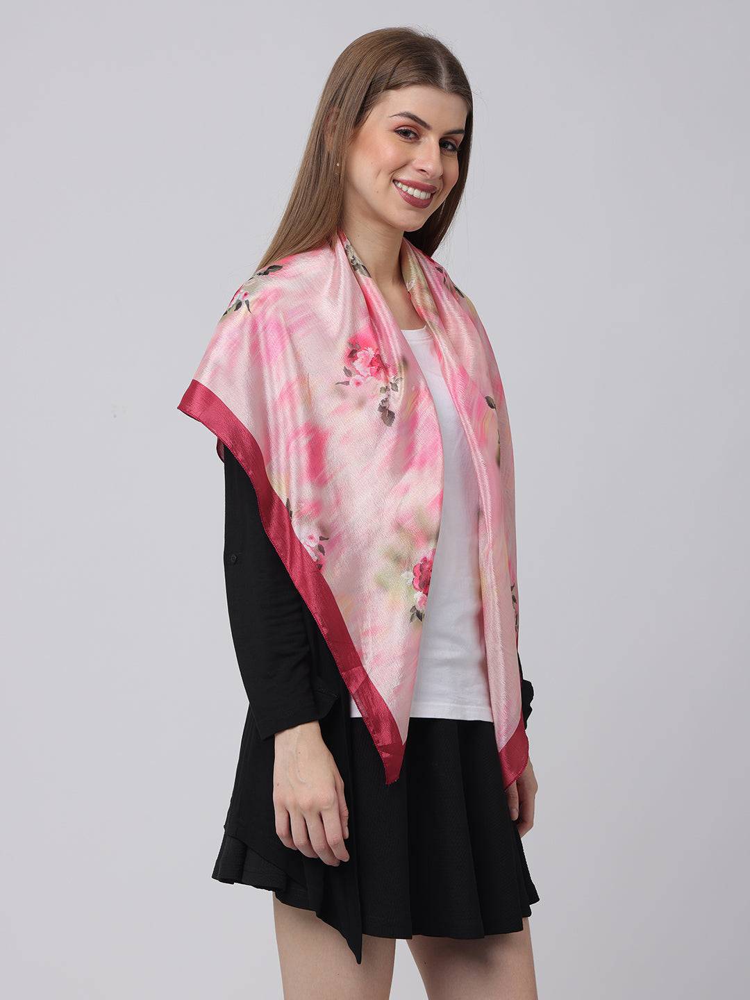 Dreamy Pink Floral Scarf