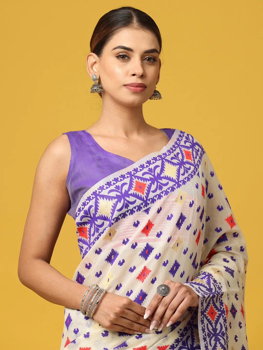 Buy Jaanvi Fashion Women's Rani Blue Banarasi Paithani Silk With Zari  Jacquard Work Saree With Blouse Piece Online at Best Price