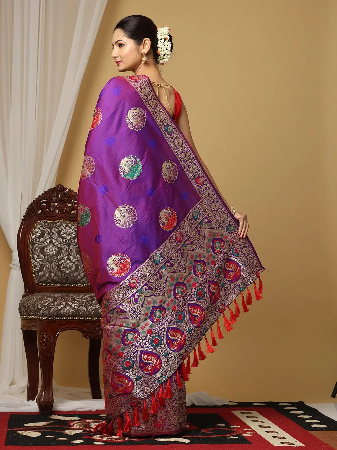 Banarasi Soft Silk Kanchi Zari Weaving Saree