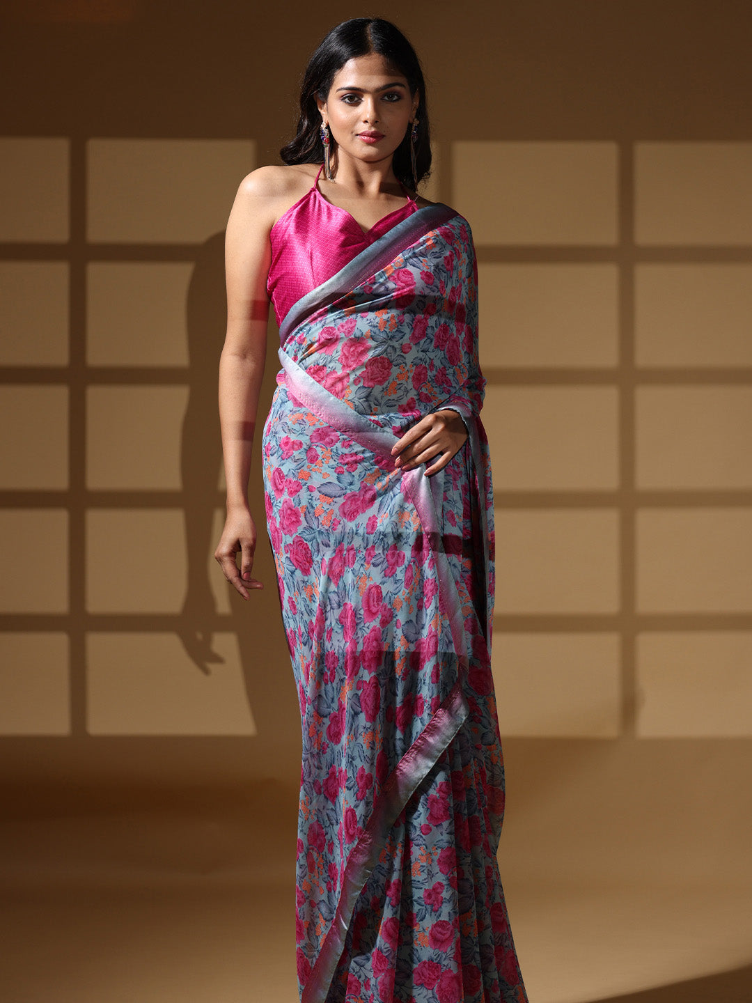  Soft Georgette Multi Colored Saree