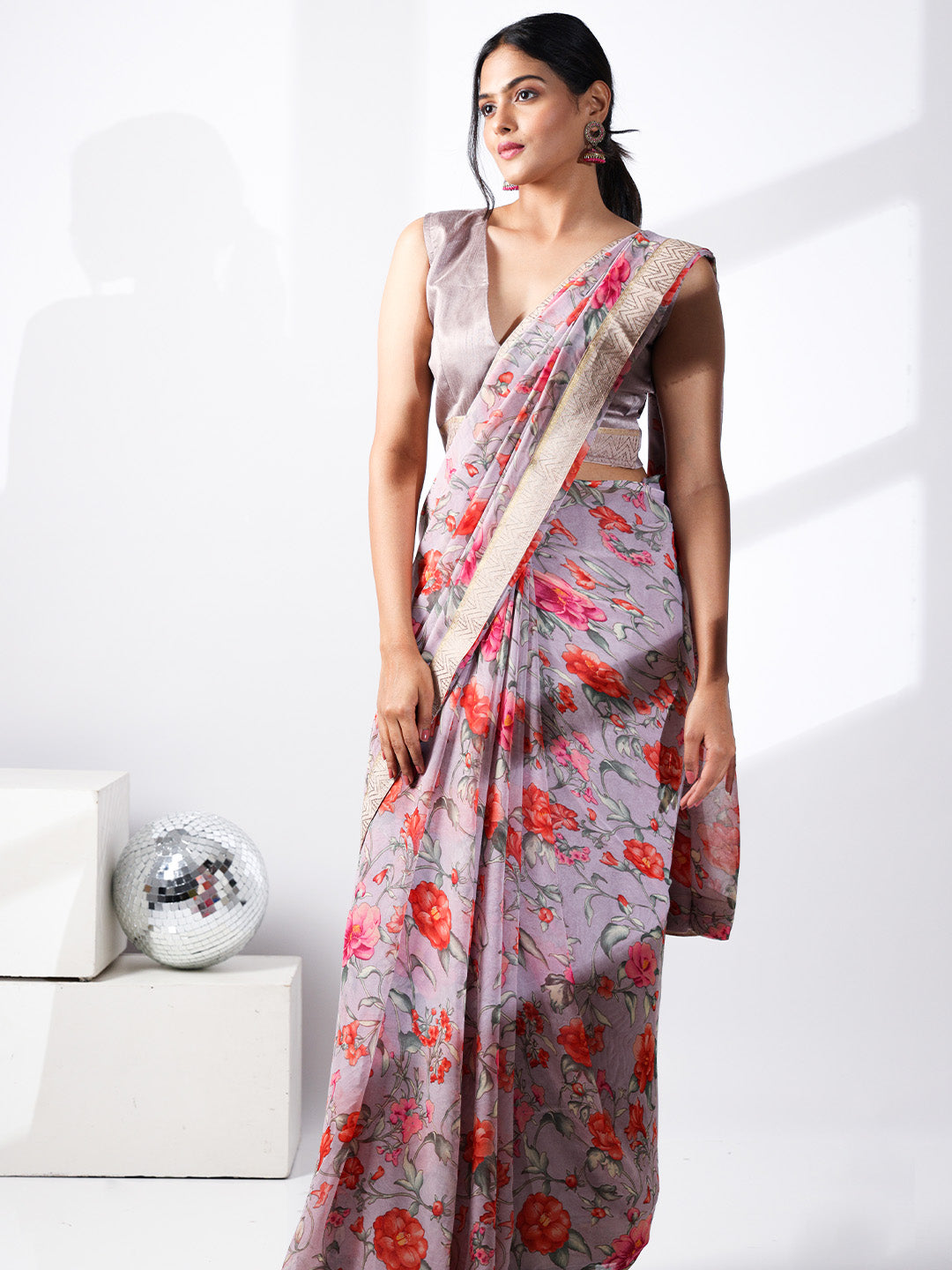  Soft Georgette Multi Colored Saree