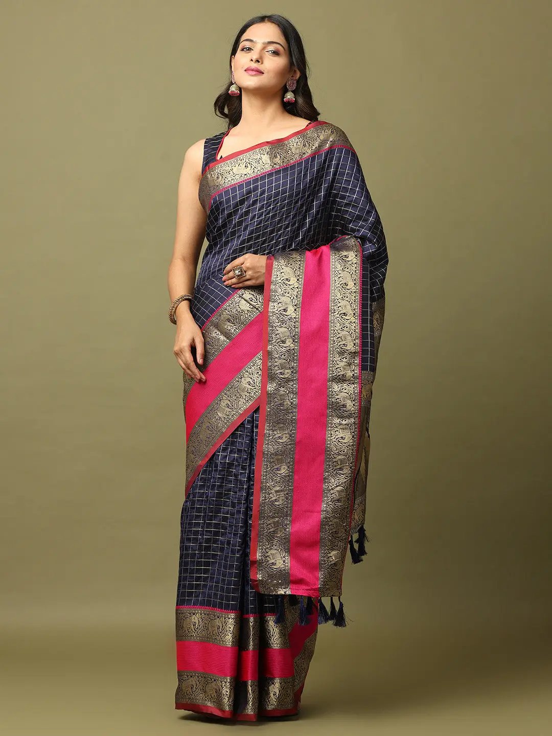 Elegant Soft Silk Zari Kanchi Banarasi Saree