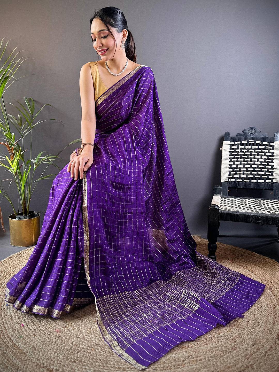 Heritage Viscose Zari Weaving Saree