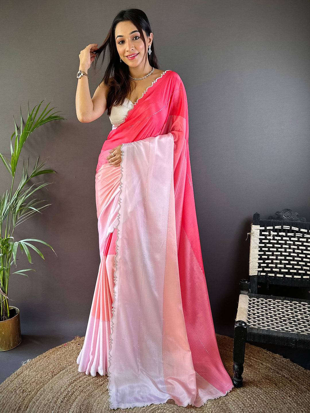 Radiant Chiffon Stonework Saree