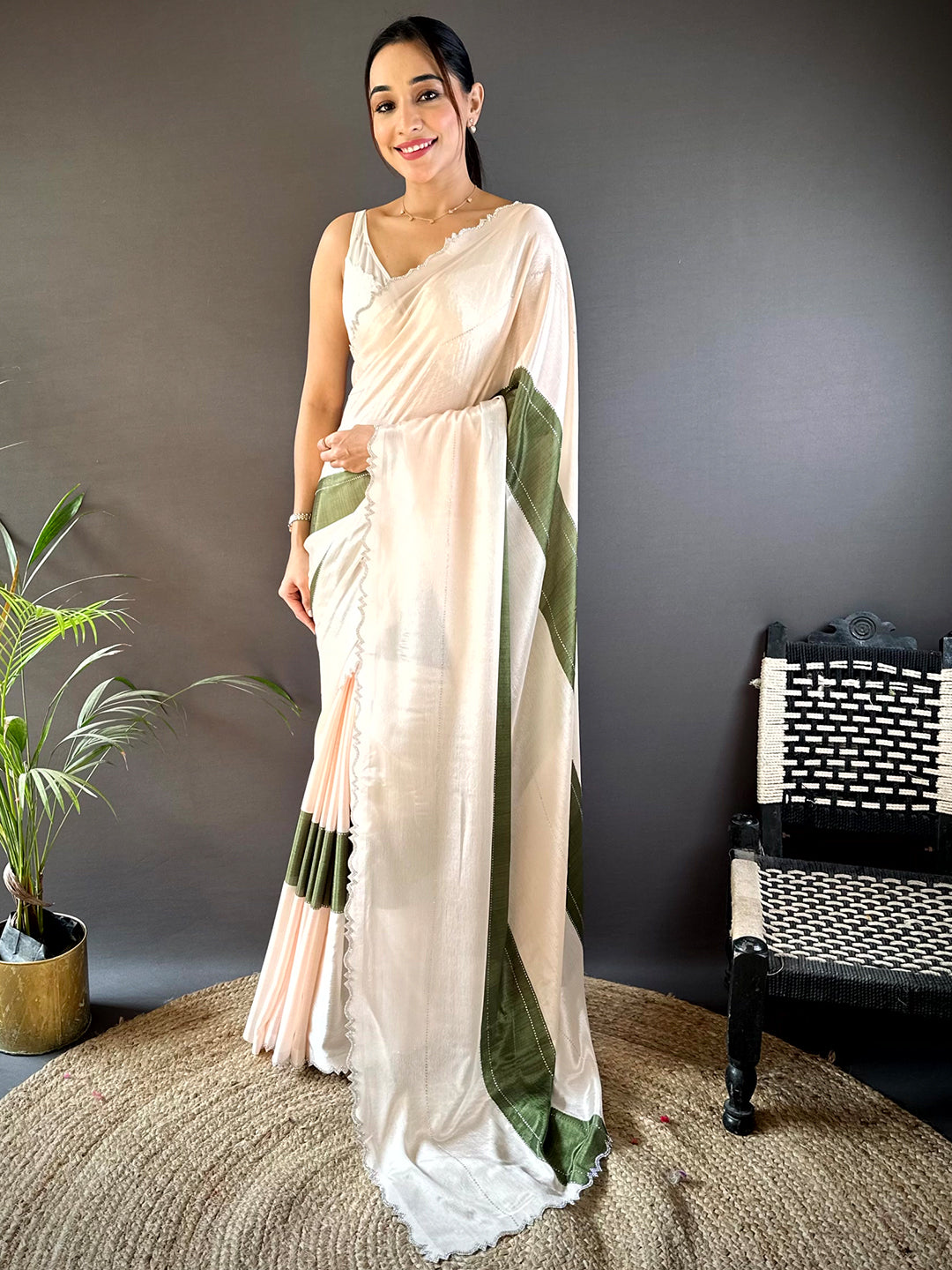 Opulent Charm Chiffon Stone Saree