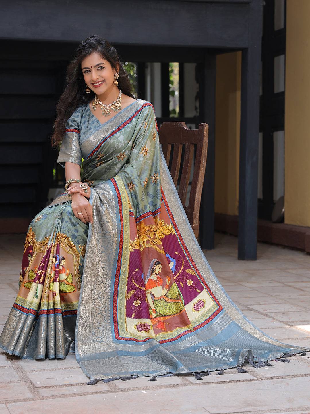 Exclusive Viscose Dola Silk Saree With Zari Weaving Pallu