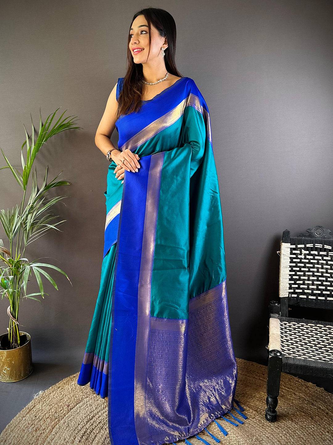 Radiant Harmony Katan Silk Saree