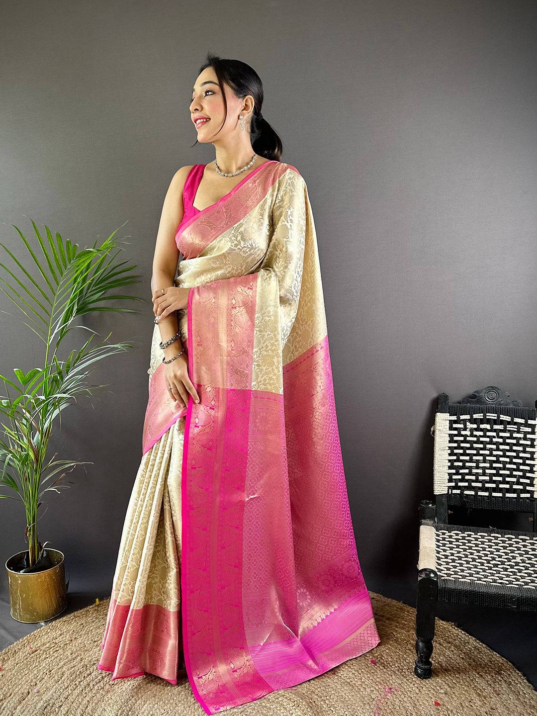 Royal Banarasi Kora Katan Silk Saree