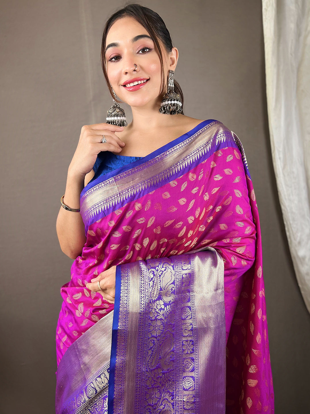 Latest Banarasi Kanchi Zari Weaving Saree