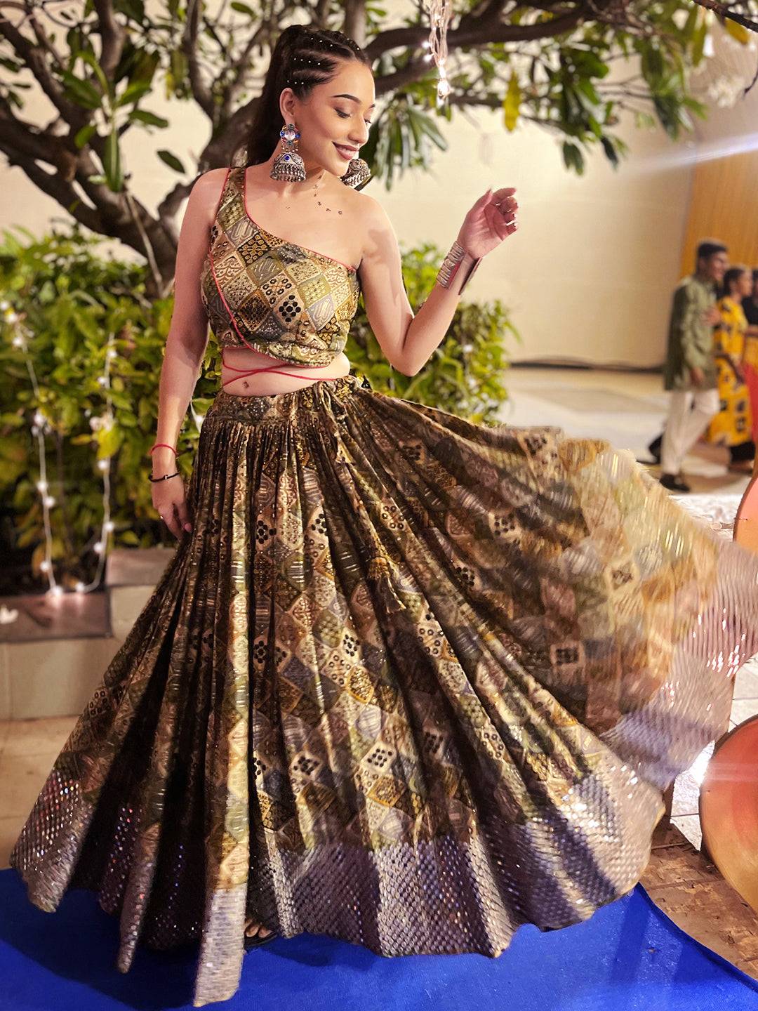 Geometric Flare Lehenga