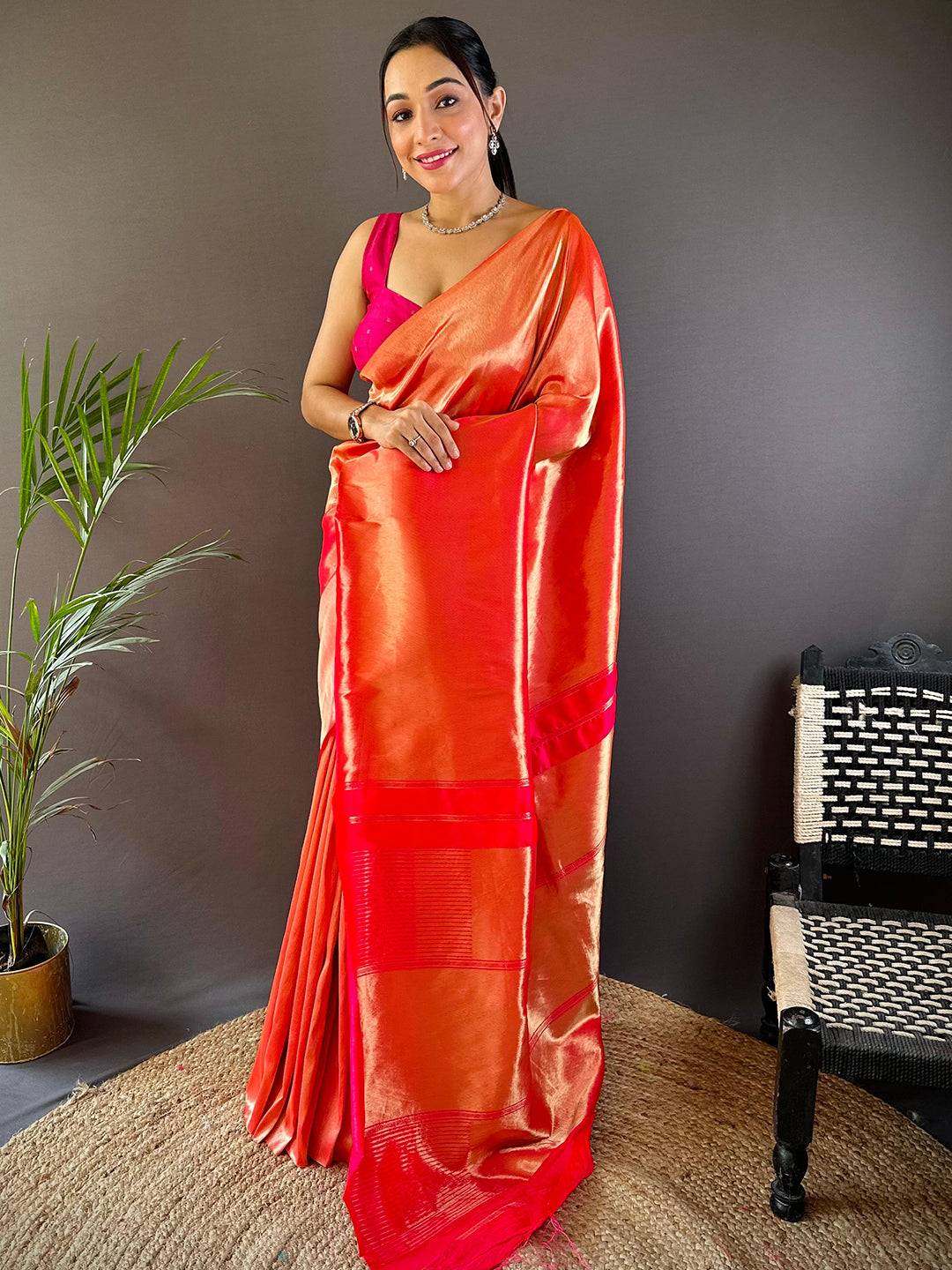 Red Elegance Kanjivaram Saree