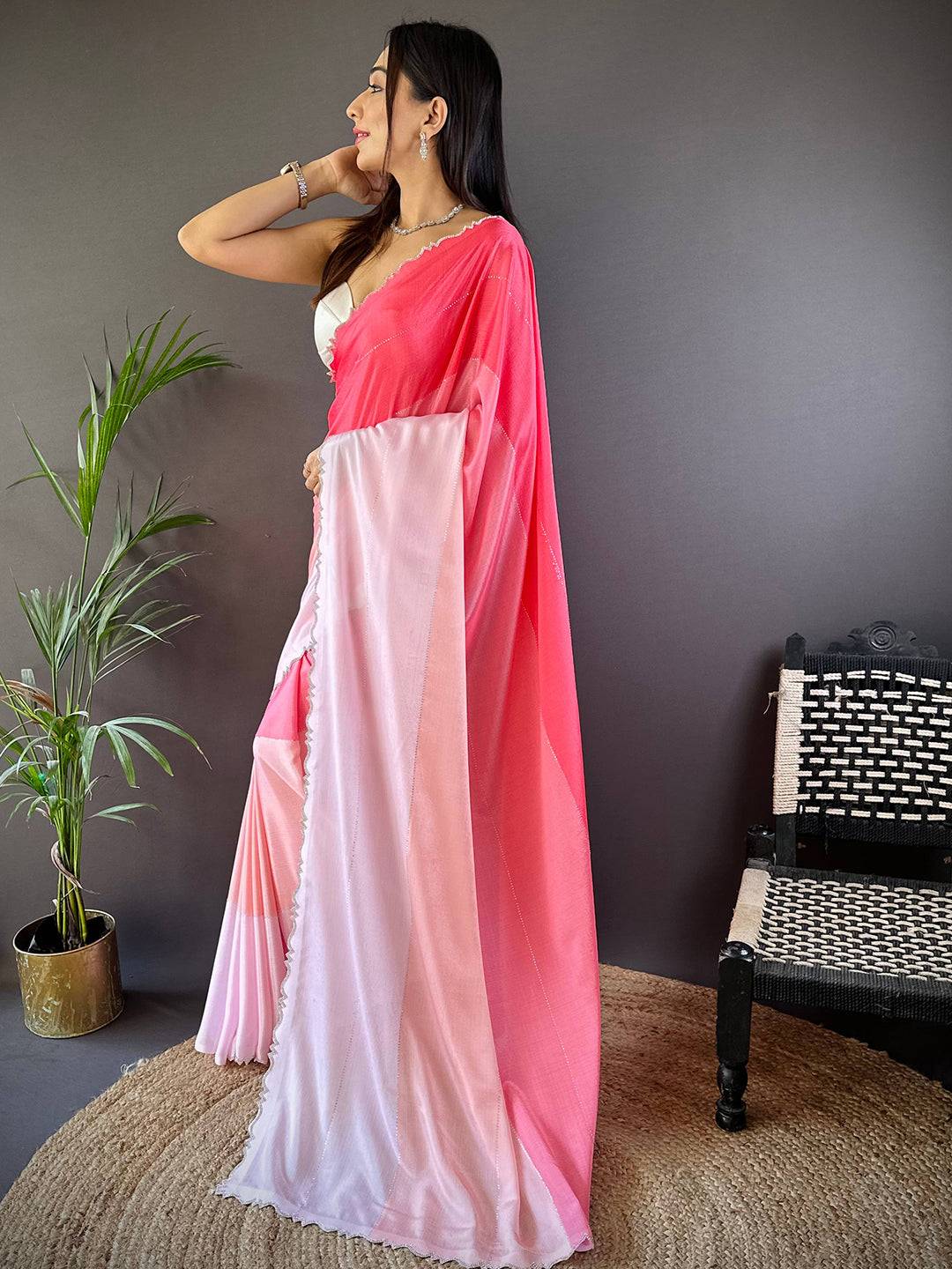 Radiant Chiffon Stonework Saree