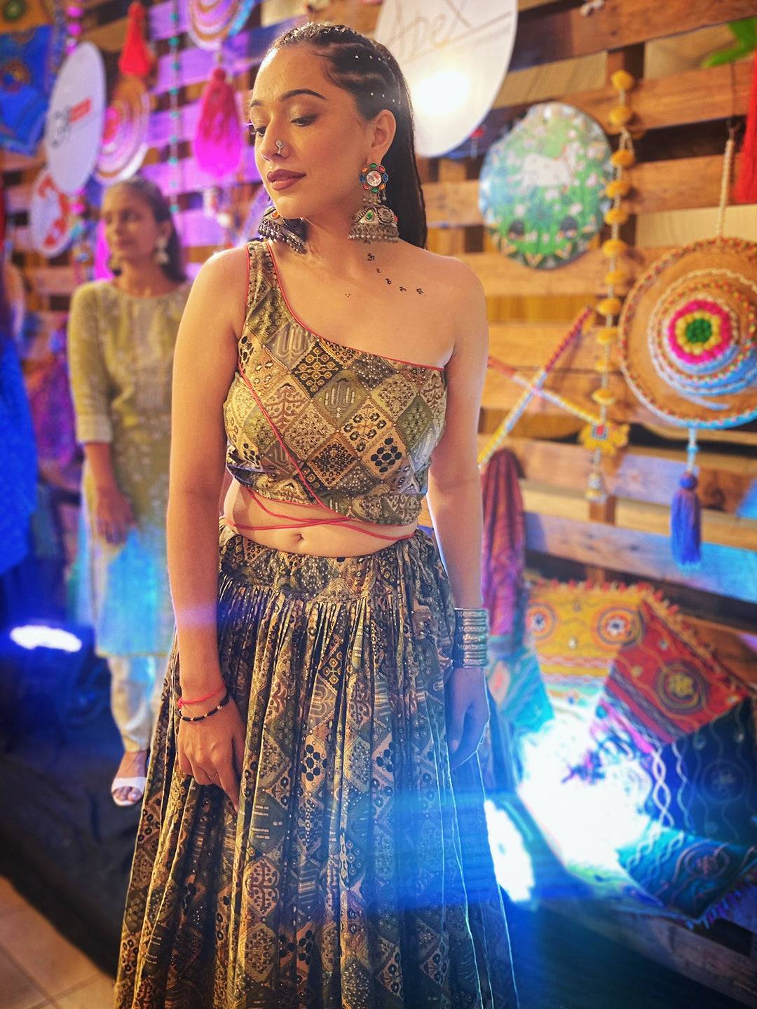 Geometric Flare Lehenga