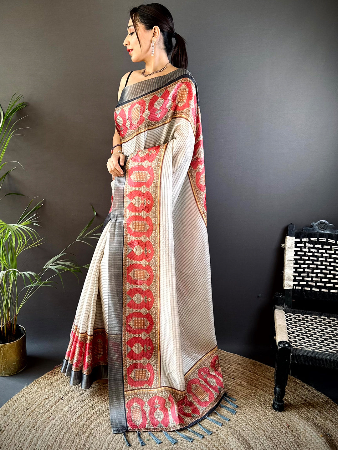 Radiant Rani Soft Silk Digital Print Saree