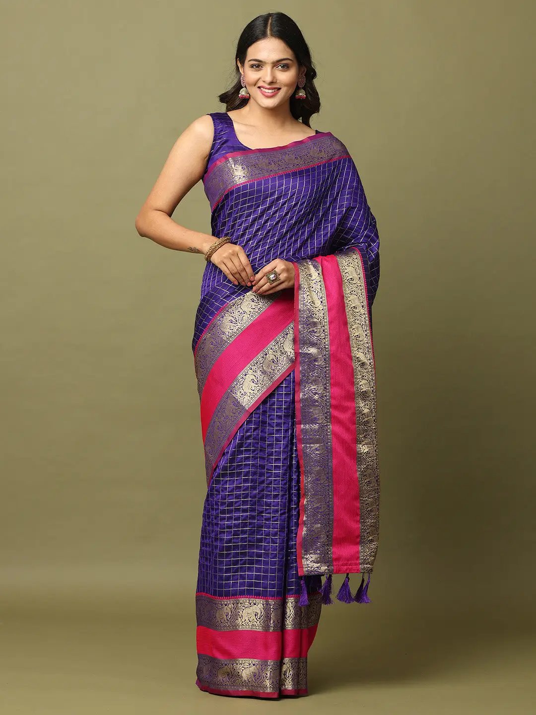 Elegant Soft Silk Zari Kanchi Banarasi Saree