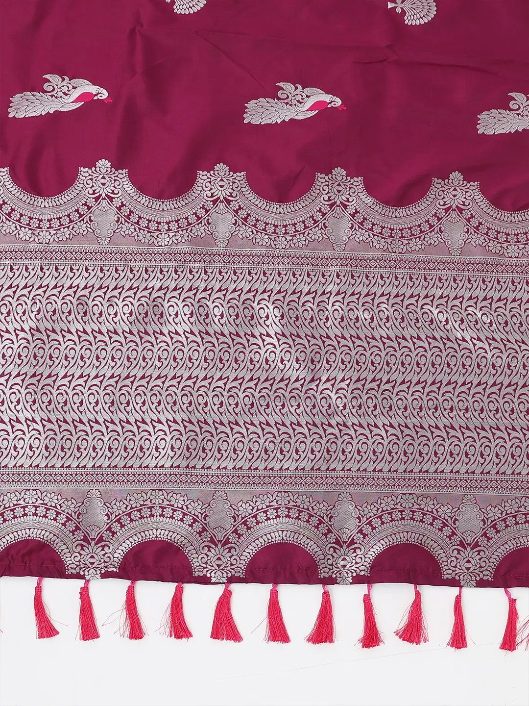  Pure Banarasi Katan Silk Kanchi Zari Weaving Saree