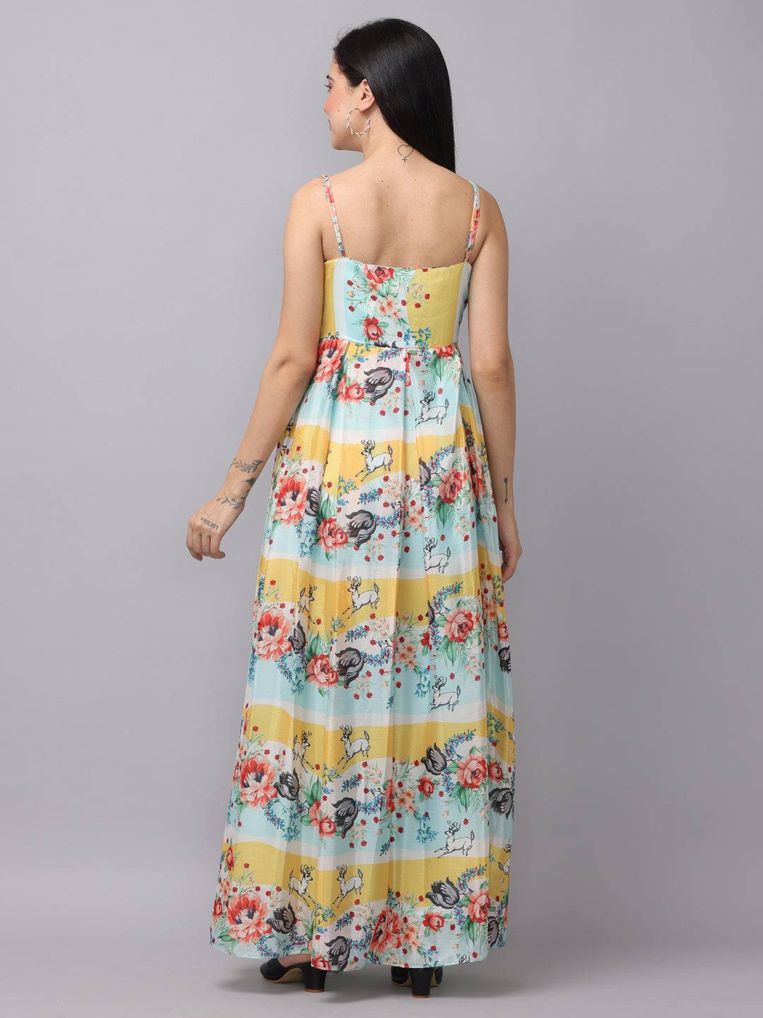 Chiffon Print Sleeveless Dress