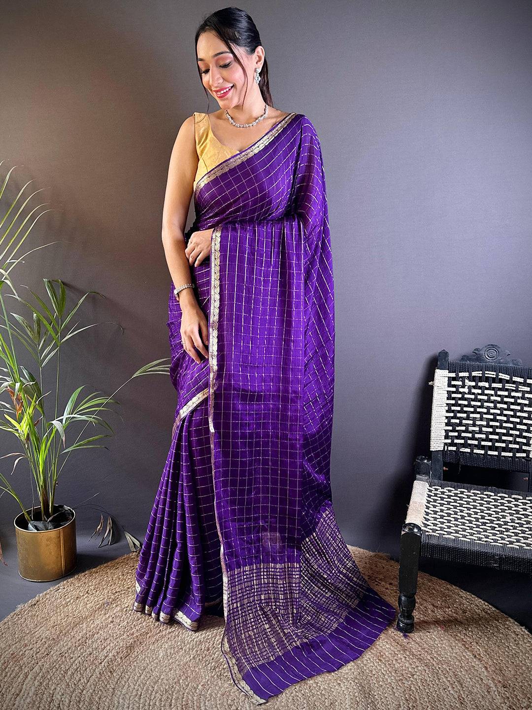 Heritage Viscose Zari Weaving Saree