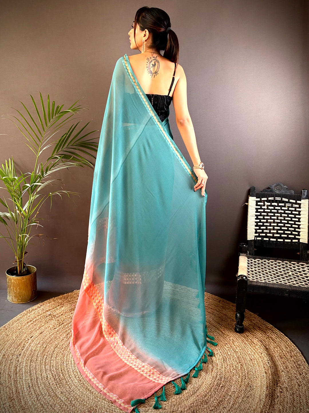 Rama Soft Georgette Concept Colour Saree