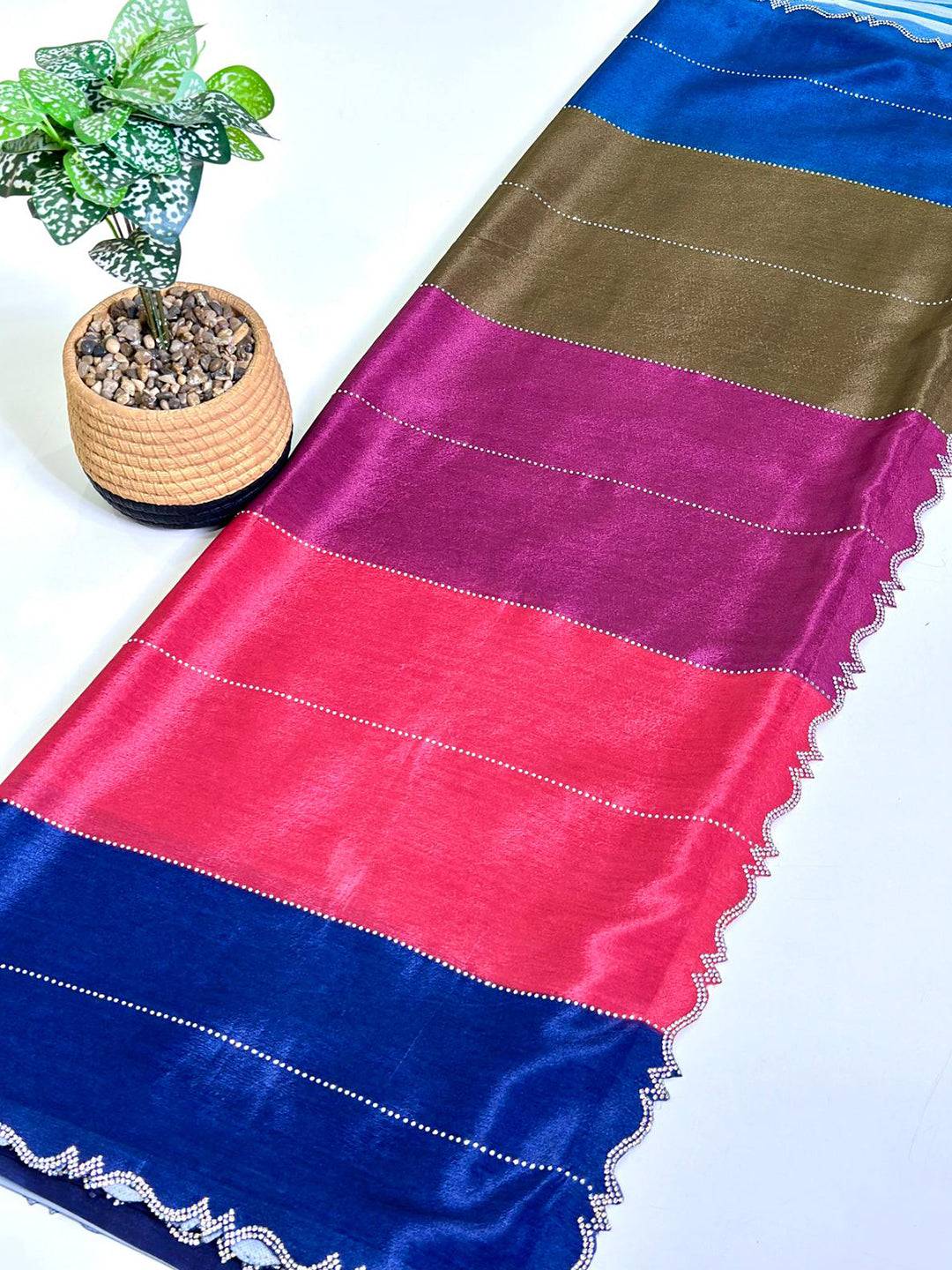 Radiant Multi Color Zarocan Saree