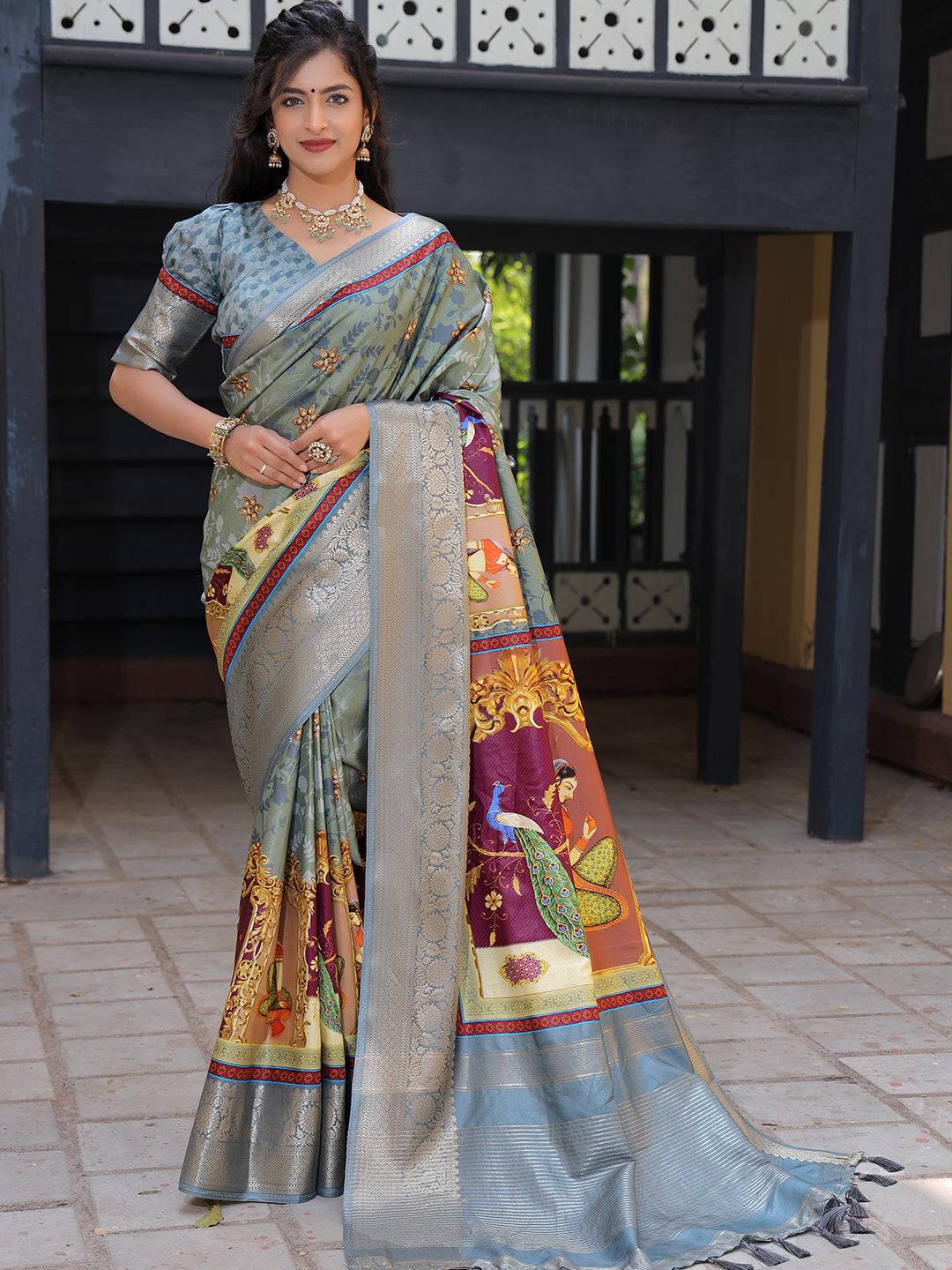 Exclusive Viscose Dola Silk Saree With Zari Weaving Pallu