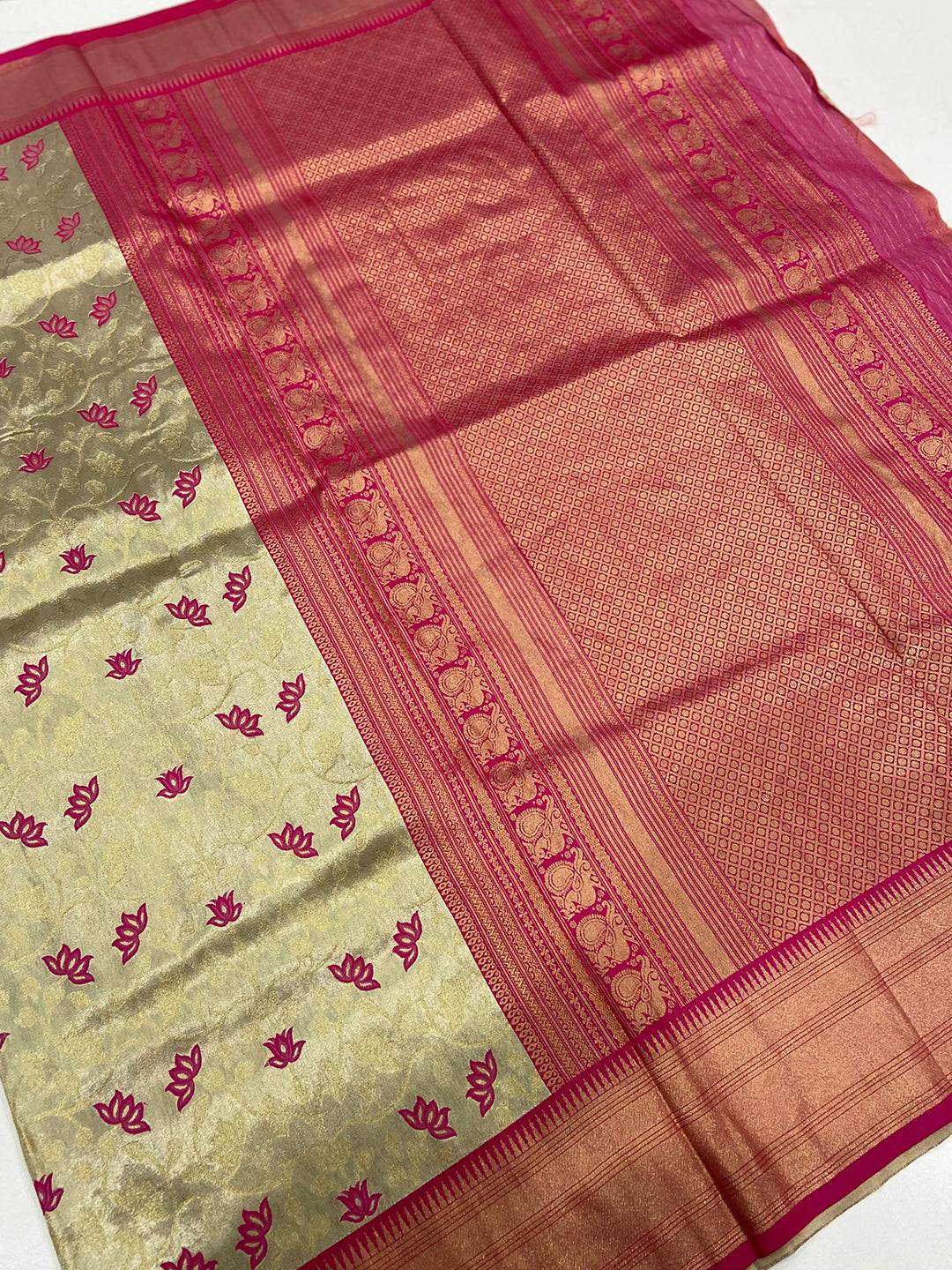 Golden Heritage Lotus Saree