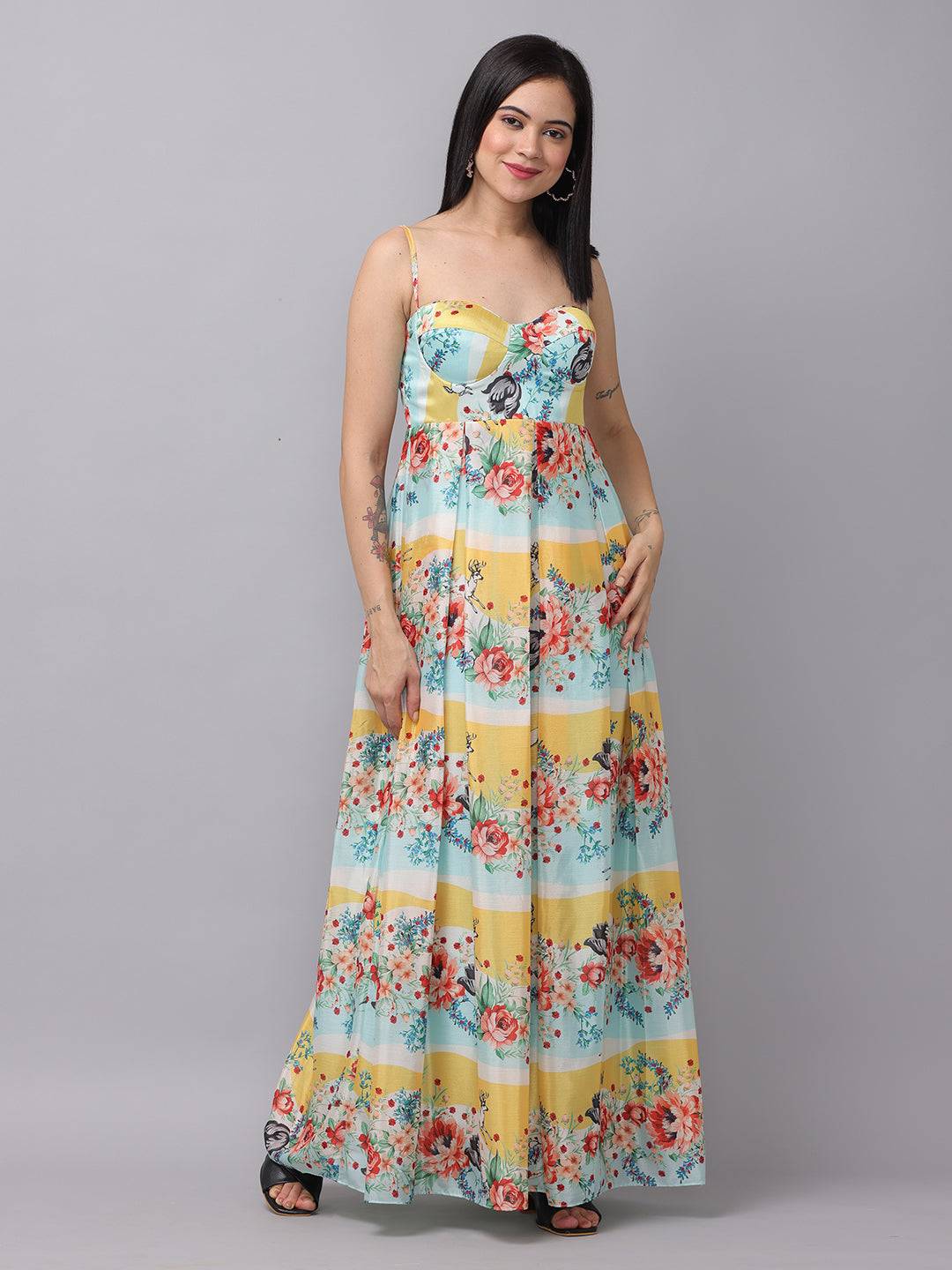 Chiffon Print Sleeveless Dress