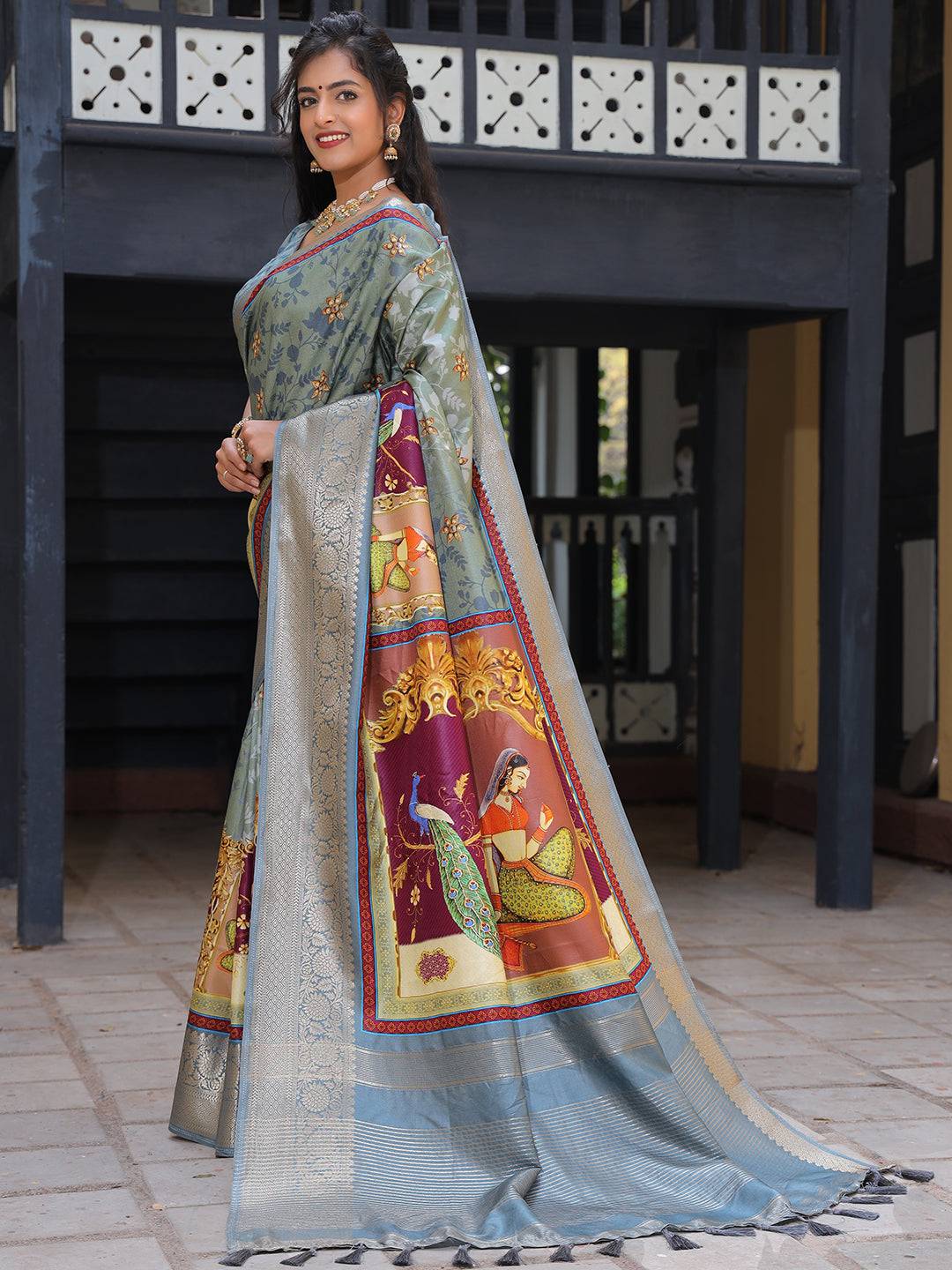 Exclusive Viscose Dola Silk Saree With Zari Weaving Pallu