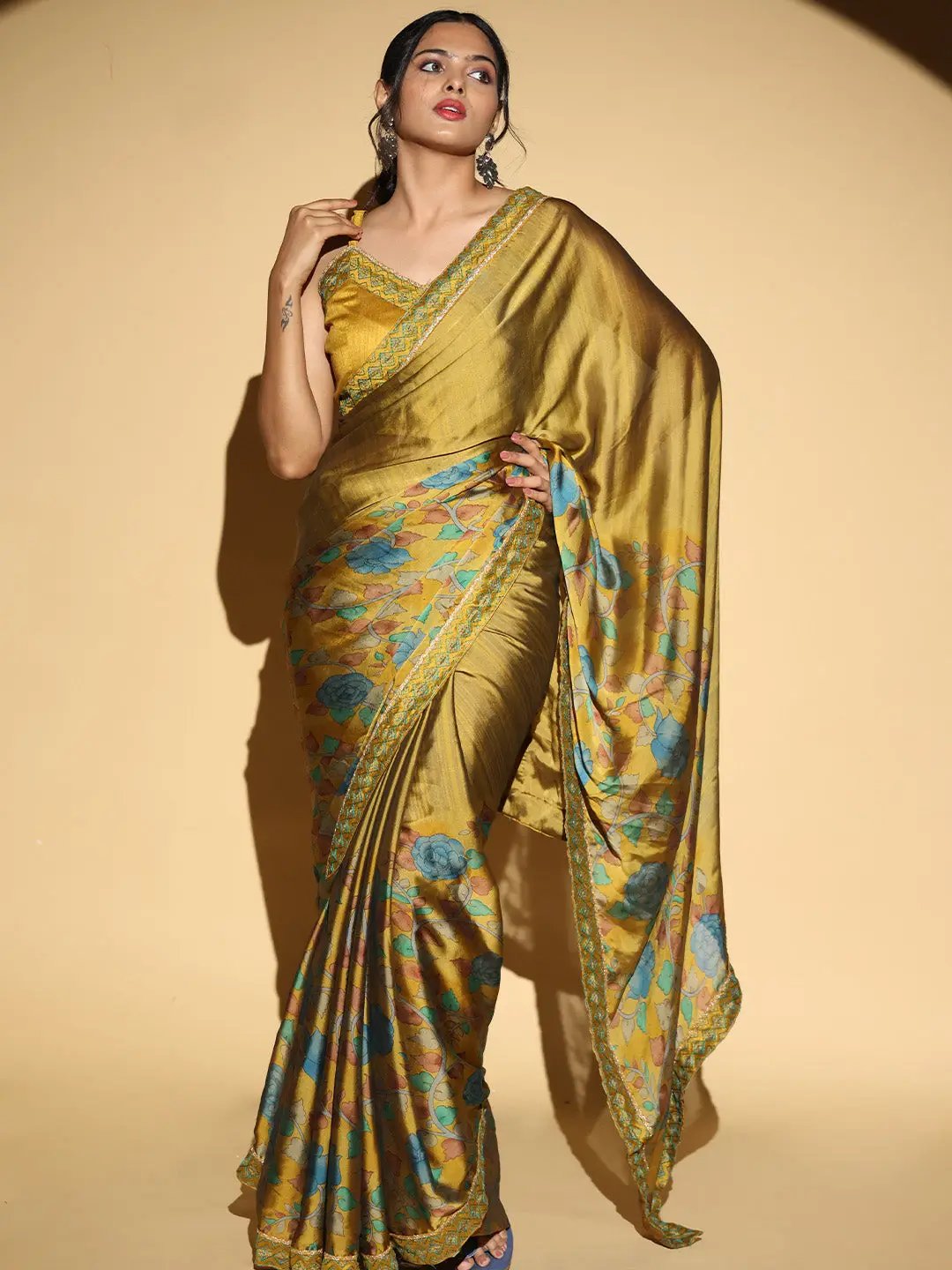  Soft Georgette Multi Colored Saree