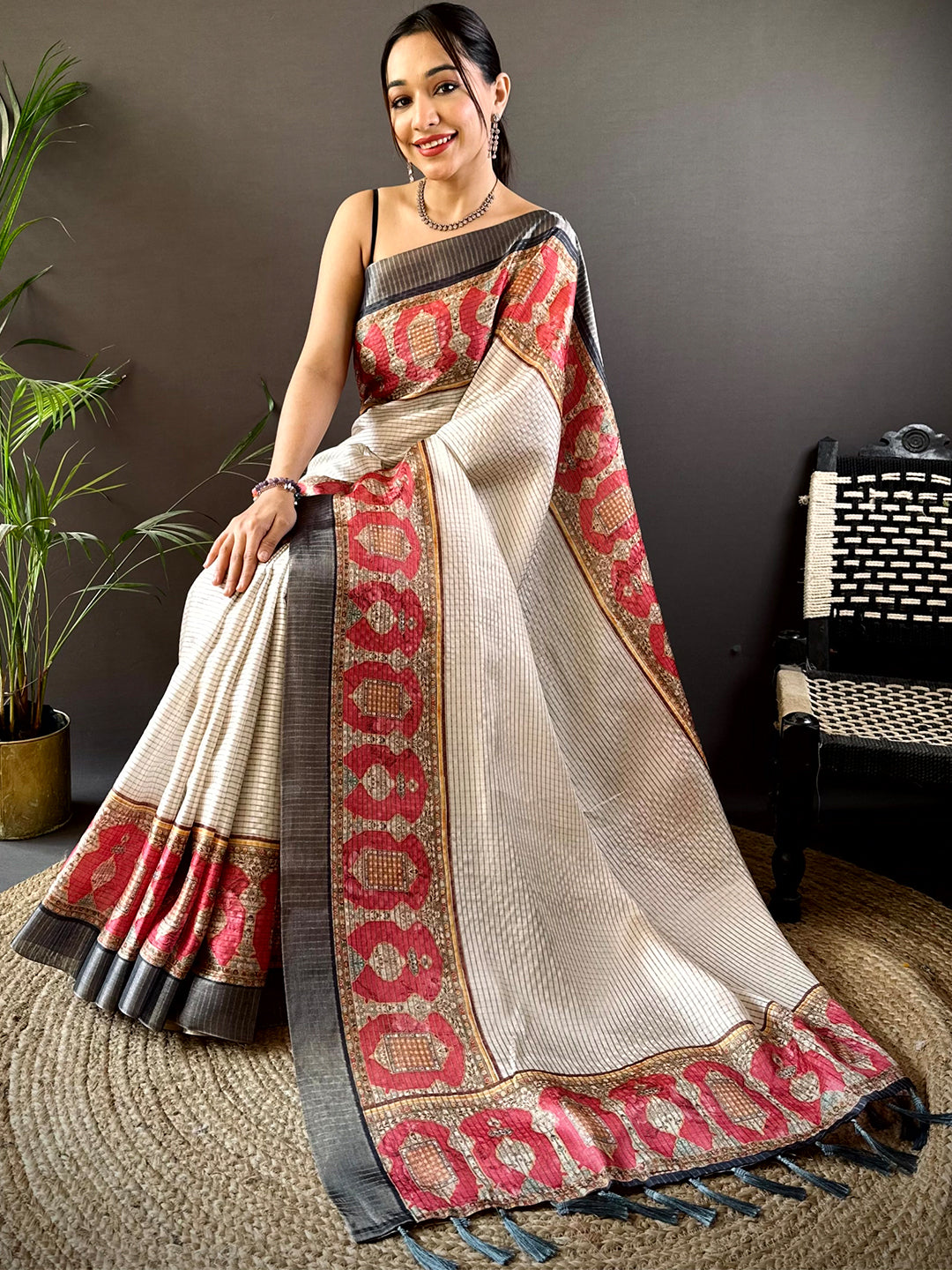 Radiant Rani Soft Silk Digital Print Saree