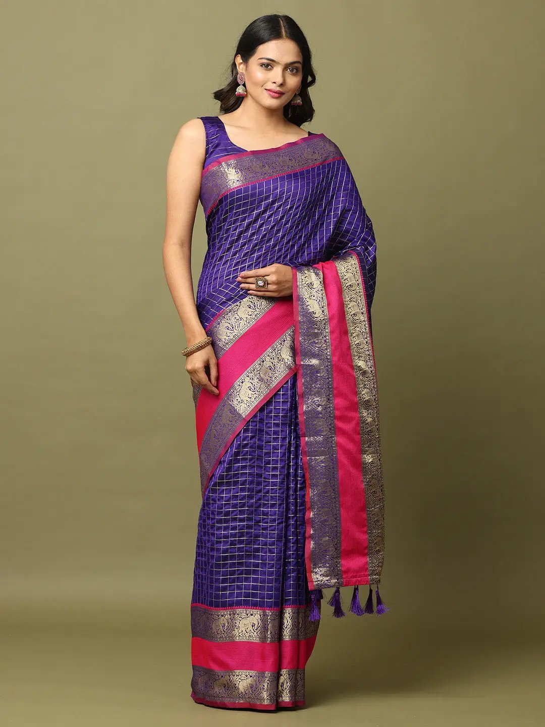 Elegant Soft Silk Zari Kanchi Banarasi Saree