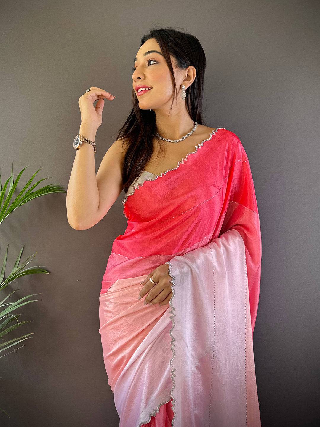 Radiant Chiffon Stonework Saree